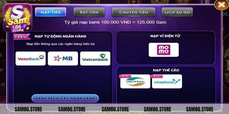 Anh em hoàn tất các bước nạp tiền để có vốn trong tài khoản